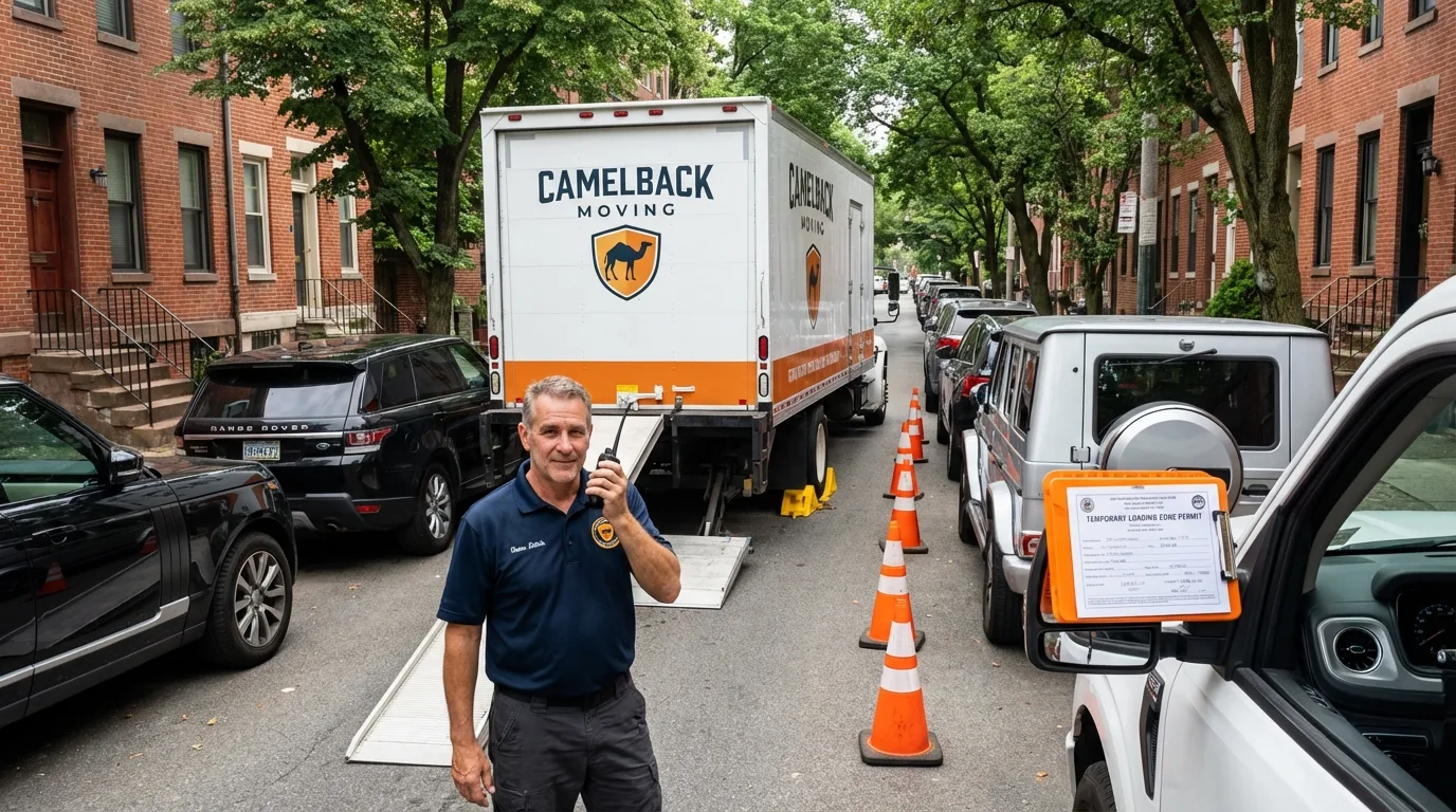 City street loading permit setup in Chester Heights, PA